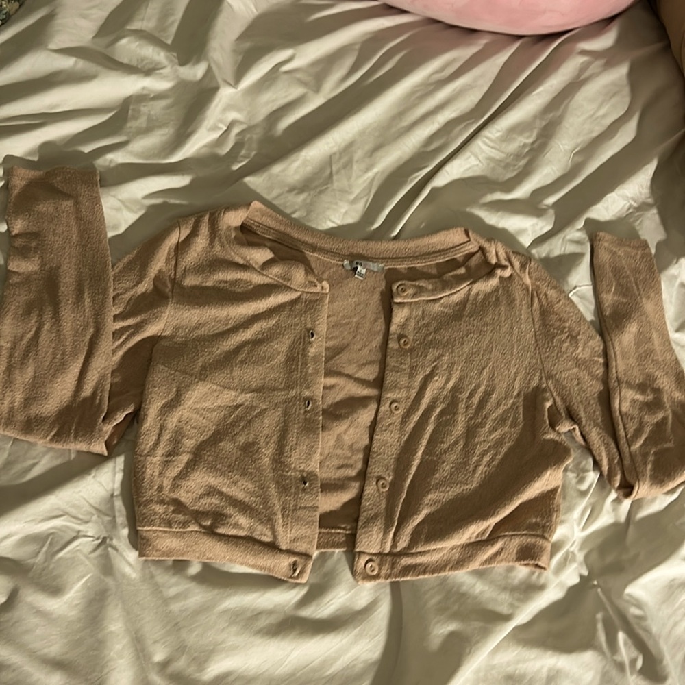 Tan cardigan